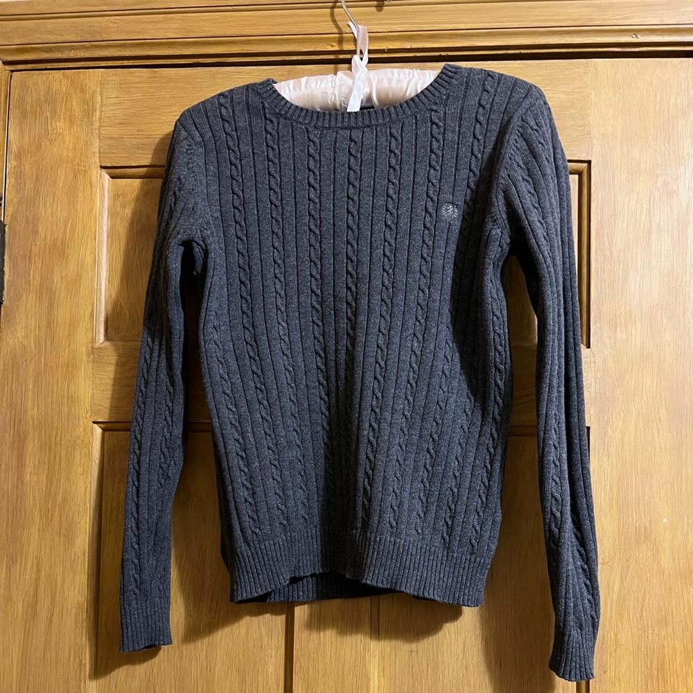 TRASHED DUE TO LACK OF INTEREST - Women’s Small Grey Izod Cable Knit Sweater